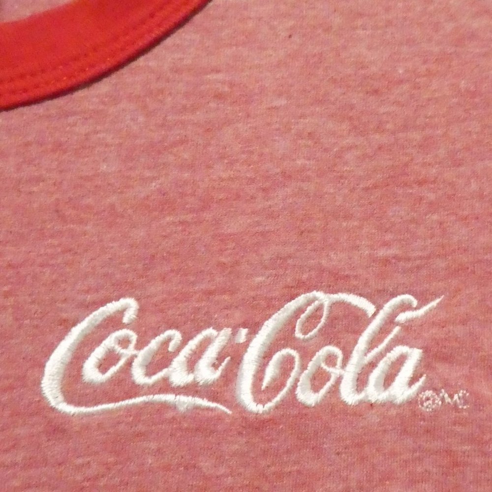 CLASSIC GIRL by AMERICAN APPAREL | large | Embroidered Coca-Cola T-Shirt / Tee - Picture 6 of 13